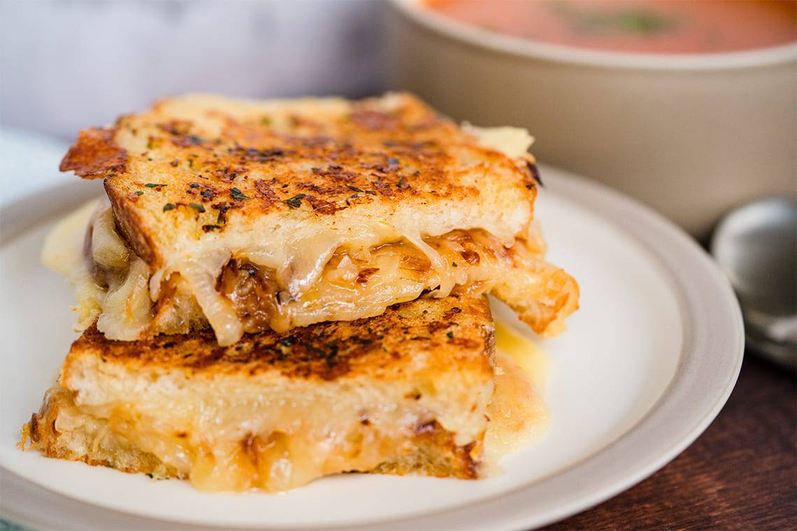 Caramelized Onion Grilled Cheese