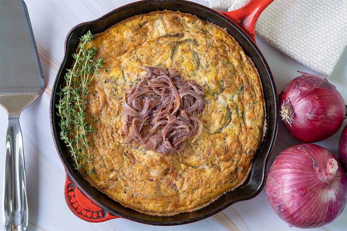 Frittata with Red Onions