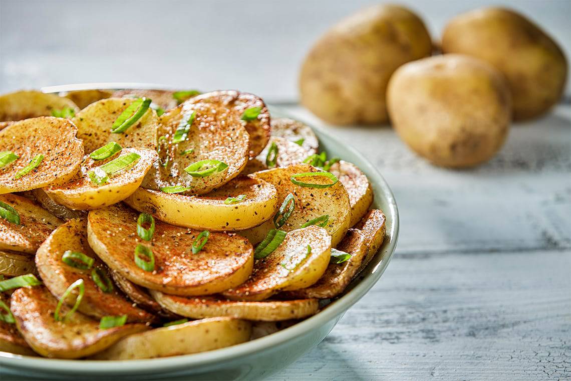 Sliced and Roasted Yellow Potatoes